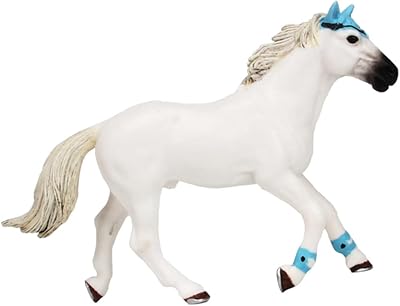 Safigle quarter white horse model plastic plays plastic animals figures kids educational toys