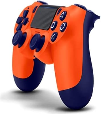 Contrôleur de manette de jeu bluetooth sans fil amj pour sony ps4 (orange)