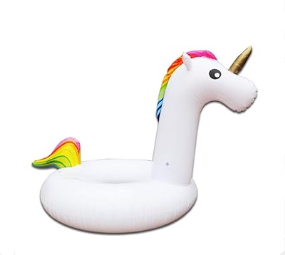 Anneau de natation géant licorne gonflable 275 cm 108 pouces, plaisir aquatique d'été