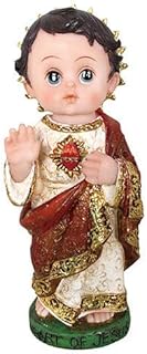 Statue de l'enfant jésus de la boutique inez avec motif visage du sacré-cœur