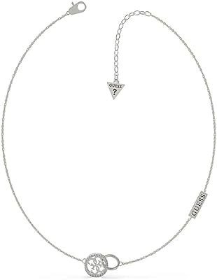 Collier chaîne argentée en acier inoxydable pour femme avec logo 4g