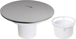 Couvercle de vidange de douche chromé de 115 mm pour trou de plateau
