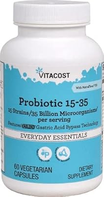Capsules probiotiques 15-35 35 milliards d'ufc** 60 capsules végétariennes de vitacost