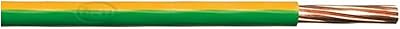 Câble de terre électrique circulaire unipolaire, 2,5 mm, 1 conducteur, jaune et vert
