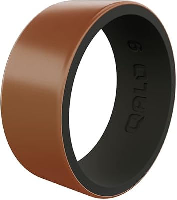 Collection d'alliances en silicone strata métallisé pour hommes