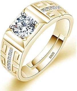 Bagues réglables pour hommes en cristal d'or 24 carats dc jewels