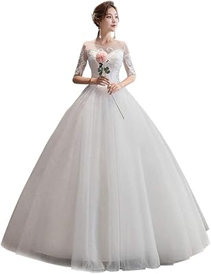 Robe de mariée en dentelle brodée, longue, élégante, robe de soirée formelle, belles