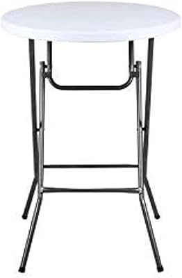 Table ronde pliante en plastique lani cocktail home en granit, diamètre 60 cm