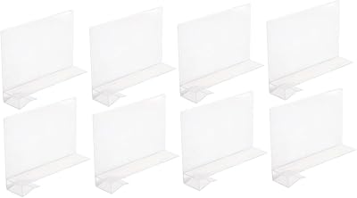 8 panneaux de séparation transparents d'ellipis, séparateurs de tiroirs pour organisateur d'étagère
