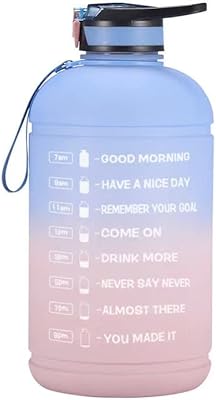 Bouteille d'eau de sport limos de 1 gallon de motivation - avec marqueur