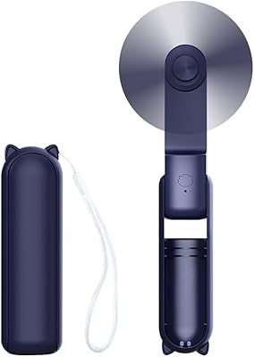 Mini ventilateur portable baysky avec batterie rechargeable 1200 mah, port usb et 3