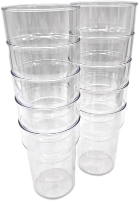 Hdiuk 10 gobelets incassables en polycarbonate nonic elite (1 pinte 20oz)