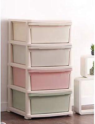 Tiroirs de rangement carrés, armoire à tiroirs de rangement en plastique à 4