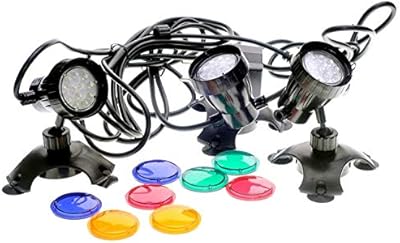 Lampe d'éclairage led étanche ip68 pour jardin et fontaine, lot de 3