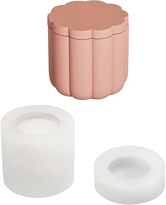 POT À BOUGIE AVEC MOULES À COUVERCLE EN SILICONE, MOULE À BOUGIES