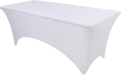 Chemin de table primify en élasthanne blanc de 6 pieds - housse