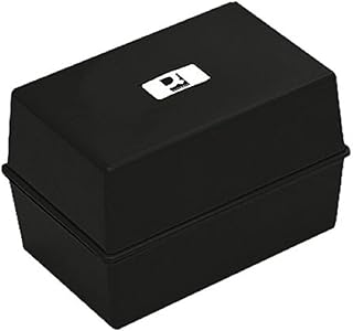 Boîte d'indexation de cartes qconnect, 5 x 3" - noir