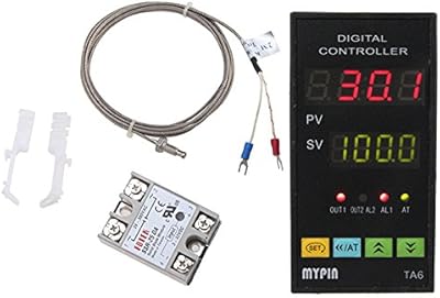 Mypin® ta6-snr pid régulateur de température numérique universel avec disposition 1/8 din ssr-25da