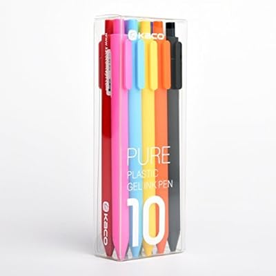 Stylos à encre gel rétractable kaku avec pointe extra fine (0,5 mm) 10