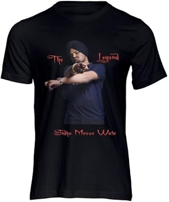 Adulte hommes/femmes unisexe the legend sidhu moose wala print t-shirt