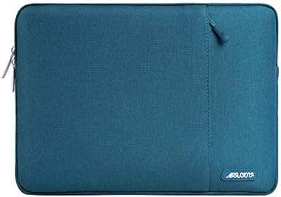 Housse pour ordinateur portable en polyester imperméable à motif vertical mosiso avec poche