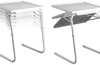 Table pour ordinateur portable pliable polyvalente dubai gallery blanc 68 x