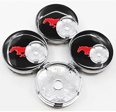 Jeu de cache-moyeux de roue en alliage noir et argent ysln 60 mm