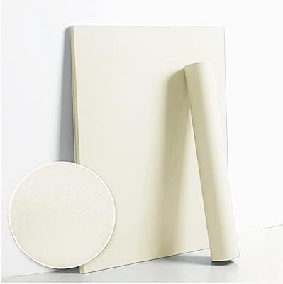 Dimoon 236 "x17.7 " papier peint blanc crème à décoller et coller moderne
