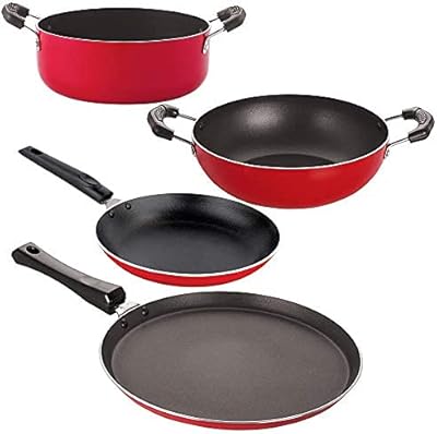 Ensemble d'ustensiles de cuisine sanitaires antiadhésifs en aluminium nirlon sans pvc, 4 pièces