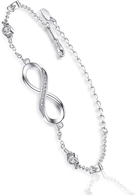 Bracelet de cheville infini s925 pour femme, bracelet de cheville en argent sterling