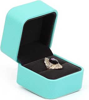 Boîte à bagues en cuir boîte bijoux en velours douce et confortable