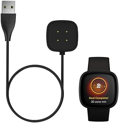 Câble de chargement usb de remplacement de 100 cm compatible avec fitbit sense