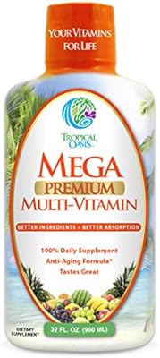 Multivitamine liquide mega premium | soutien immunitaire naturel et multivitamines anti-âge avec 20