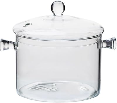 Marmite en verre borosilicaté épais de 1500 ml marmite transparent avec couvercle