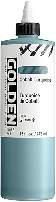 Bouteille en acrylique à haut débit doré cobalt turquoise 16 fl