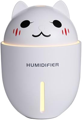 Diffuseur d'aromathérapie à ultrasons de 320 ml de pivoine blanche, humidificateur, avec lumière