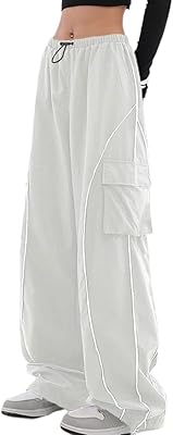 Pantalon de survêtement parachute y2k pour femme, pantalon large taille basse pour femme. Diaytar : Où chaque achat est une victoire pour votre budget