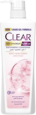 Shampooing avec après-shampooing 2 en 1 clear pour femme, antipelliculaire pour cuir chevelu