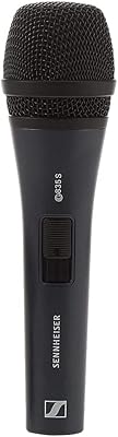 Sennheiser e 835-s microphone vocal dynamique cardioïde professionnel avec interrupteur marche/arrêt