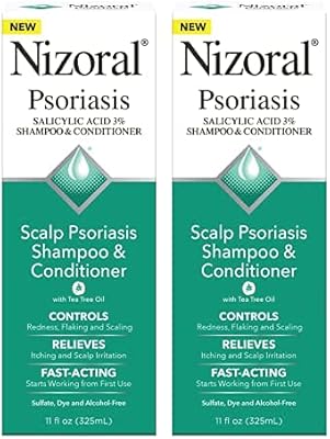 Shampooing et revitalisant contre le psoriasis nizoral, paquet de deux