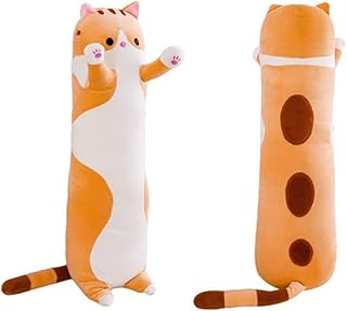ABEA – JOLIE POUPÉE DE CHAT EN PELUCHE, OREILLER DE COUCHAGE LONG