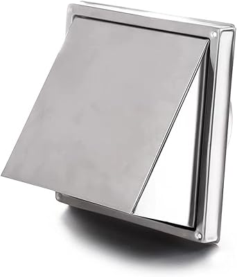 150 mm 6" évent de ventilation extérieur carré doublé en acier