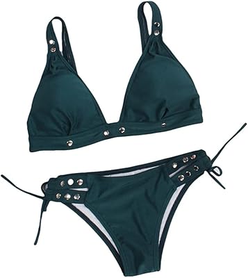 Bikini large bandoulière rivet évidé sable plage bikinis ensemble maillots de bain femmes
