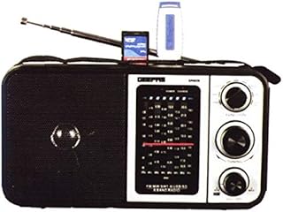Radio numérique geepas noir et argent fm/am/sw, usb et carte sd, gr6836