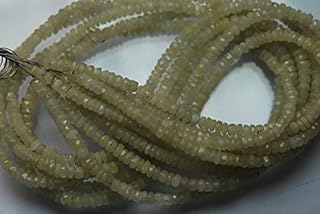 Perles gemstone 14'' brin, prix de gros, saphirs crème blancs naturels rondelles à