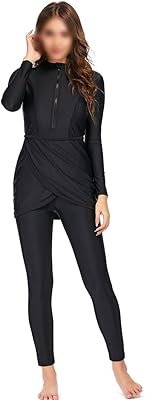 Maillot de bain islamique burkini pour femme à manches longues et couverture complète