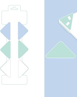 6 pinces à dossiers, trois couleurs sans déchirure ni pli, pinces triangulaires