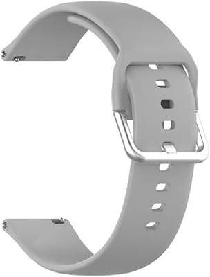 Bracelet de montre en silicone souple avec fermoir argenté multicolore à dégagement rapide