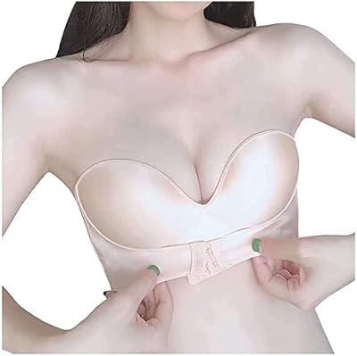 Soutien-gorge sans bretelles soutien-gorge push-up à crochet avant armatures fil antidérapant réglable