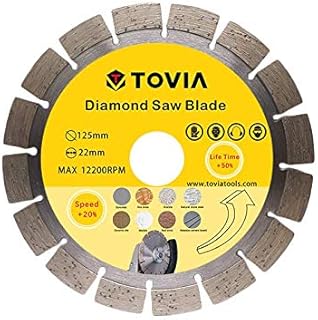 Lames de scie diamantées segmentées t tovia, coupe sèche et humide pour granit